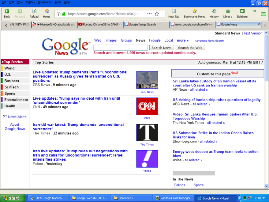 Google News Homepage